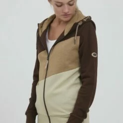 Oxmo OXAGGI - Sudadera Con Cremallera - Chicory Coffee , Mujer