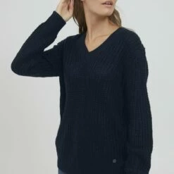 Oxmo OXLAVEA - Jersey De Punto - Dark Blue, Mujer