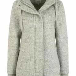Oxmo OXRIEKE - Abrigo Corto - Light Grey Melange, Mujer -Oxmo tienda en línea 041b68a7fb4542ddb2d9d2c2f897dad8