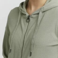 Oxmo OXLOVA - Sudadera Con Cremallera - Seagrass Melange , Mujer -Oxmo tienda en línea 0721c3b89b4b49b4aba99a5638d42f59