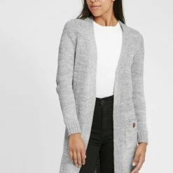 Oxmo OXPHILETTA - Chaqueta De Punto - Lig Grey M , Mujer
