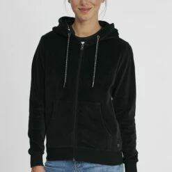 Oxmo OXNICKY - Sudadera Con Cremallera - Black , Mujer