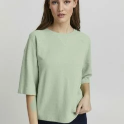 Oxmo JONNE - Camiseta Básica - Frosty Green, Mujer