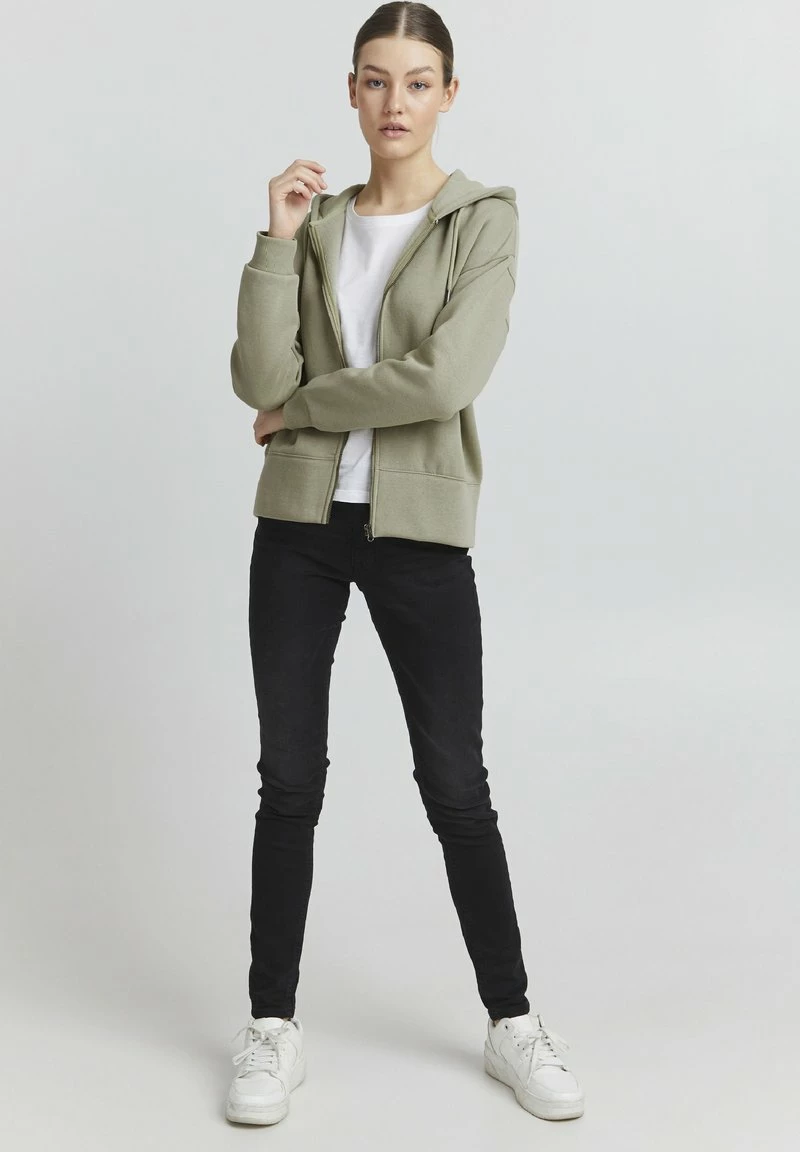 Oxmo HOLUNDER - Sudadera Con Cremallera - Seagrass , Mujer 2 Oxmo HOLUNDER - Sudadera Con Cremallera - Seagrass , Mujer - Imagen 2