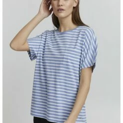 Oxmo OXSTEFFI - Camiseta Estampada - Bel Air Blue , Mujer