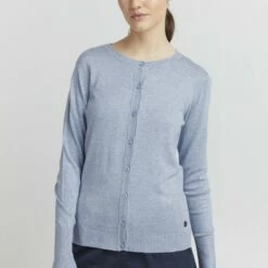 Oxmo Chaqueta De Punto - Kentucky Blue Melange, Mujer