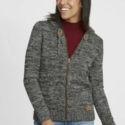 Oxmo OXPHILADELPHIA - Chaqueta De Punto - Black , Mujer