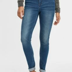 Oxmo OXLENNA - Vaqueros Boyfriend - Antique Blue , Mujer