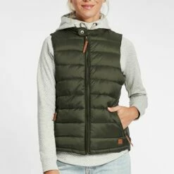 Oxmo OXCAMILLA - Chaleco - Duffel Bag Green , Mujer