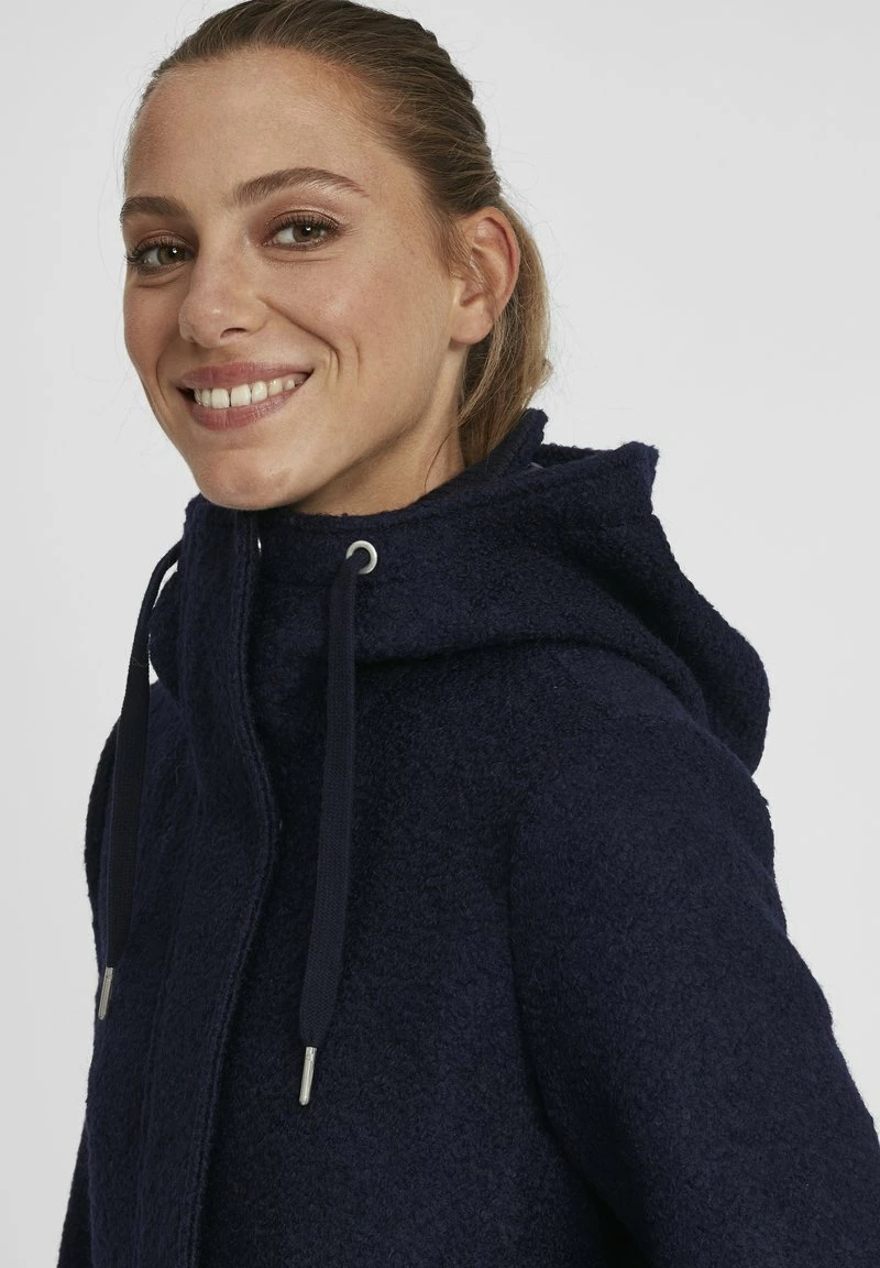 Oxmo OXRIEKE - Abrigo Corto - Insignia Blue Melange, Mujer 4 Oxmo OXRIEKE - Abrigo Corto - Insignia Blue Melange, Mujer - Imagen 4