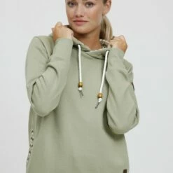 Oxmo OXULRIKA - Jersey Con Capucha - Seagrass , Mujer