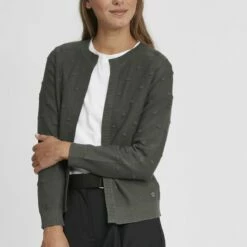 Oxmo OXKALOTTA - Chaqueta De Punto - Dark Shadow , Mujer