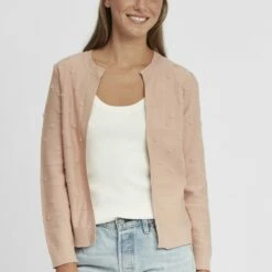 Oxmo OXKALOTTA - Chaqueta De Punto - Mahogany Rose , Mujer