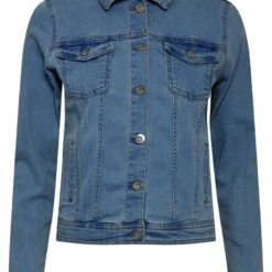 Oxmo OXFRIA - Chaqueta Vaquera - Mid Blue Denim , Mujer -Oxmo tienda en línea 1f9c3b30cec04071a54bf66ee6e2a1e9