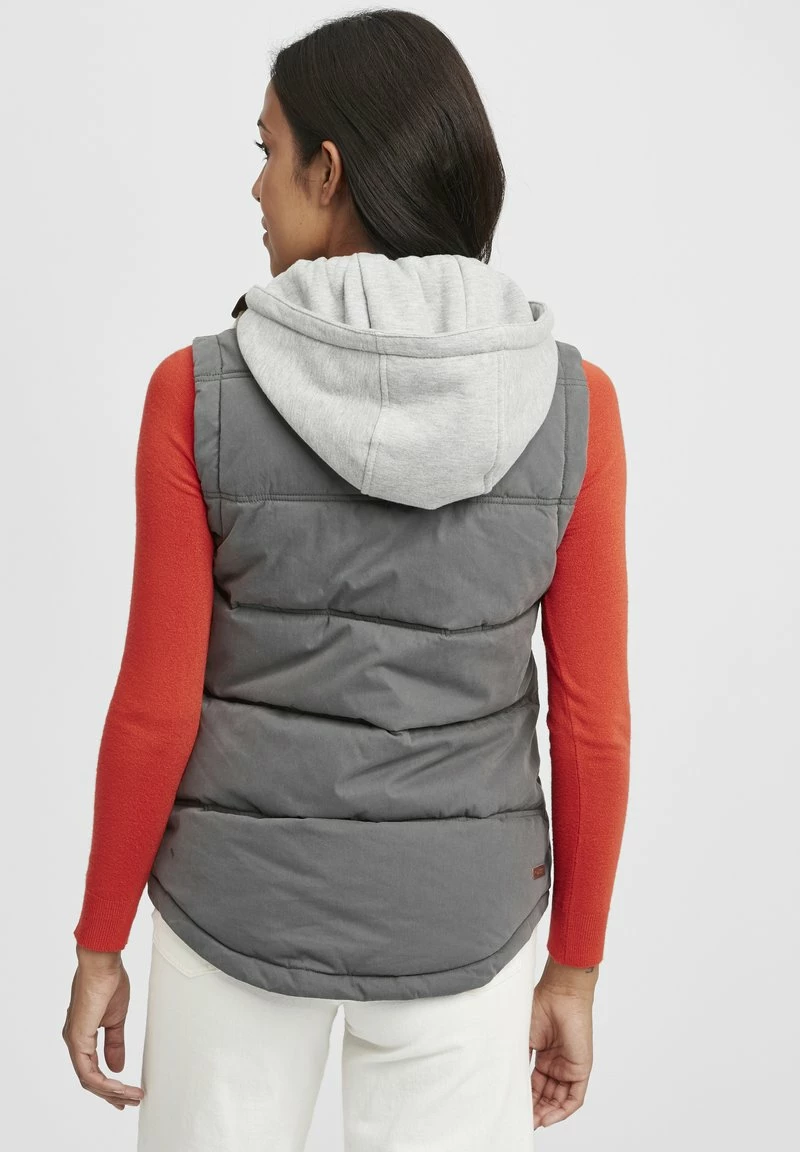 Oxmo OXLEWONDA - Chaleco - Dark Grey , Mujer 3 Oxmo OXLEWONDA - Chaleco - Dark Grey , Mujer - Imagen 3