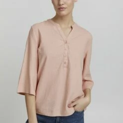 Oxmo OXANEA - Blusa - Coral Cloud , Mujer