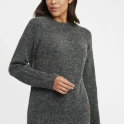 Oxmo OXGIANNA - Jersey De Punto - Dark Grey Melange , Mujer