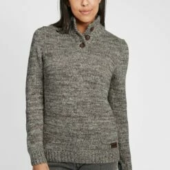 Oxmo OXPHILICITA - Jersey De Punto - Dark Grey, Mujer