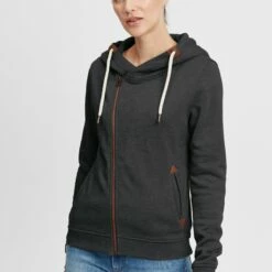 Oxmo OXVICKY - Sudadera Con Cremallera - Dar Grey M, Mujer