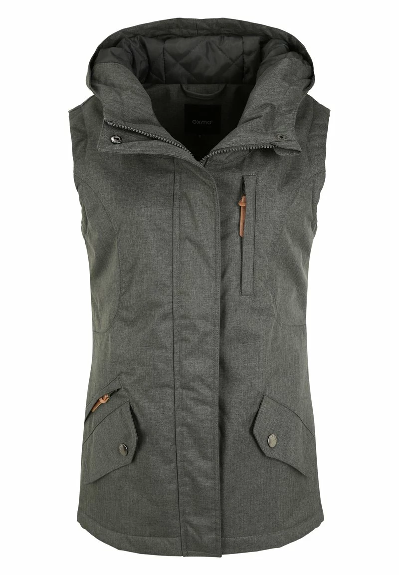 Oxmo OXBELLISSA - Chaleco - Dark Grey , Mujer 6 Oxmo OXBELLISSA - Chaleco - Dark Grey , Mujer - Imagen 6
