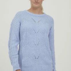 Oxmo OXCHIARA - Jersey De Punto - Sky Blue , Mujer