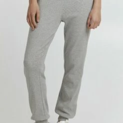 Oxmo LIZ - Pantalones Deportivos - Light Grey Melange , Mujer
