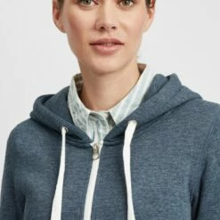 Oxmo OXOLINDA - Sudadera Con Cremallera - Ins Blue M , Mujer -Oxmo tienda en línea 33efca57e4f847dbbb16a6d74d21365e