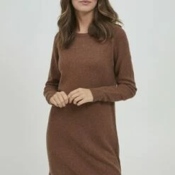 Oxmo OXMAREEN - Vestido De Punto - Tortoise Shell Melange , Mujer