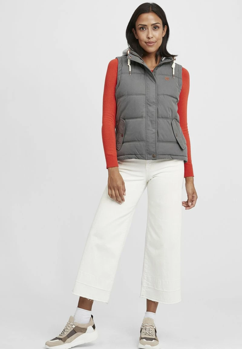 Oxmo OXLEWONDA - Chaleco - Dark Grey , Mujer 2 Oxmo OXLEWONDA - Chaleco - Dark Grey , Mujer - Imagen 2