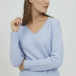 Oxmo OXILVA - Jersey De Punto - Brunnera Blue Melange , Mujer