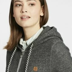 Oxmo CELIA - Sudadera Con Cremallera - Black , Mujer -Oxmo tienda en línea 41a10e42688c4638906f8c107cef54ca