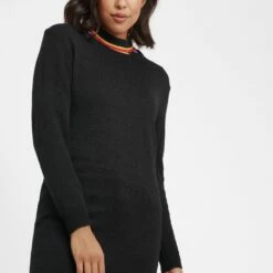 Oxmo OXNATTI - Vestido De Punto - Black , Mujer