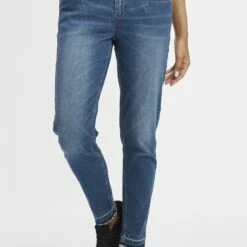 Oxmo OXIRABELLE - Vaqueros Slim Fit - Antique Blue , Mujer