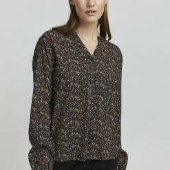 Oxmo ELVY - Blusa - Burnt Orange Mix , Mujer