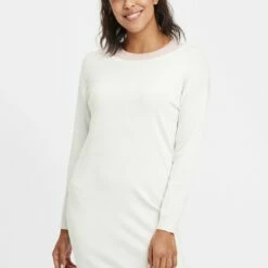 Oxmo OXELLA - Vestido De Punto - Oyster Gre, Mujer