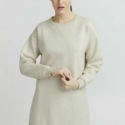 Oxmo HOLLY - Vestido Informal - Oatmeal Melange , Mujer