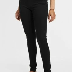 Oxmo OXGESINE - Vaqueros Pitillo - Black , Mujer