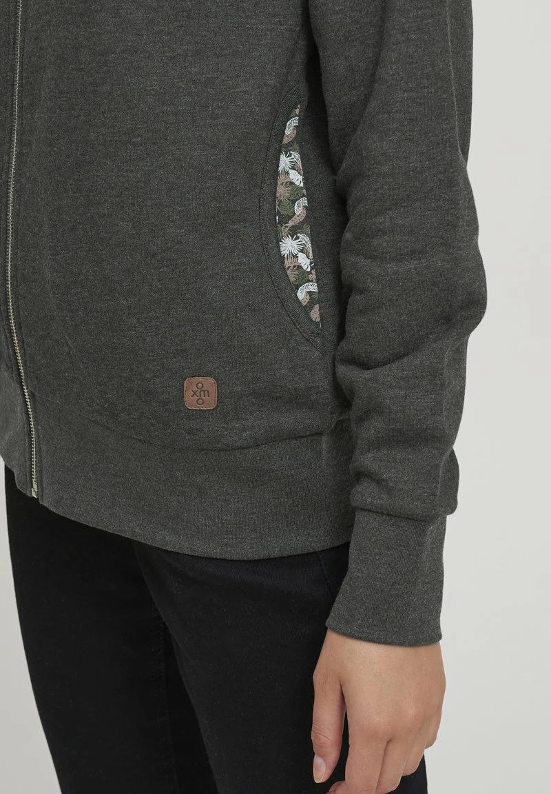 Oxmo OXULLA - Sudadera Con Cremallera - Dark Grey Melange , Mujer 5 Oxmo OXULLA - Sudadera Con Cremallera - Dark Grey Melange , Mujer - Imagen 5