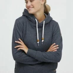 Oxmo OXULRIKA - Jersey Con Capucha - Total Eclipse Melange, Mujer