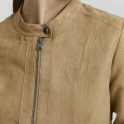 Oxmo PEGGY - Chaqueta De Cuero Sintético - Tannin, Mujer -Oxmo tienda en línea 4d1f9612885144a89b8caeb06dc46c9e