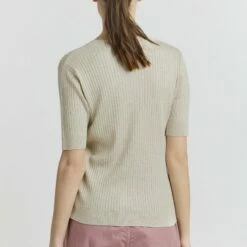 Oxmo RIONA - Camiseta Básica - Oystergrer Melange, Mujer -Oxmo tienda en línea 4d82897d7eb1434eb12cb0f2ab1c1810