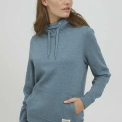 Oxmo OXOWENA - Jersey Con Capucha - Goblin Blue Melange , Mujer
