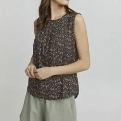 Oxmo OXESJA - Blusa - Burnt Orange Mix , Mujer