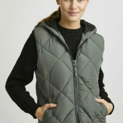 Oxmo OXSTANA - Chaleco - Pewter, Mujer