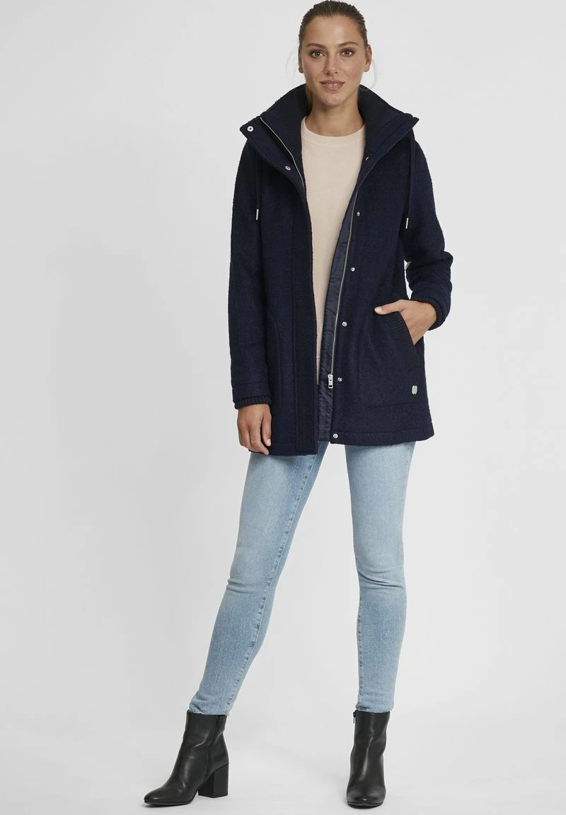 Oxmo OXRIEKE - Abrigo Corto - Insignia Blue Melange, Mujer 2 Oxmo OXRIEKE - Abrigo Corto - Insignia Blue Melange, Mujer - Imagen 2