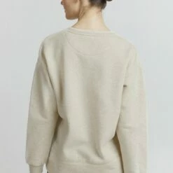 Oxmo HOLMA - Sudadera - Oatmeal Melange, Mujer -Oxmo tienda en línea 54874ef17d5d41d1a14ade276251557d