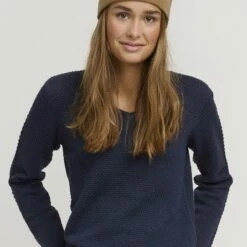 Oxmo BIENE - Gorro - Toasted Coconut Melange , Mujer