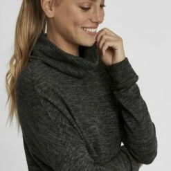 Oxmo OXBELMA - Jersey Con Capucha - Dark Grey Melange , Mujer -Oxmo tienda en línea 5b853b48b10d4c2085cac262143e230d