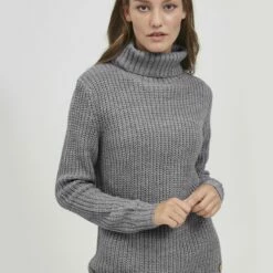 Oxmo OXNANNA - Jersey De Punto - Medium Grey Melange, Mujer