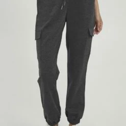 Oxmo OXHENNI - Pantalones Cargo - Dark Grey Melange , Mujer